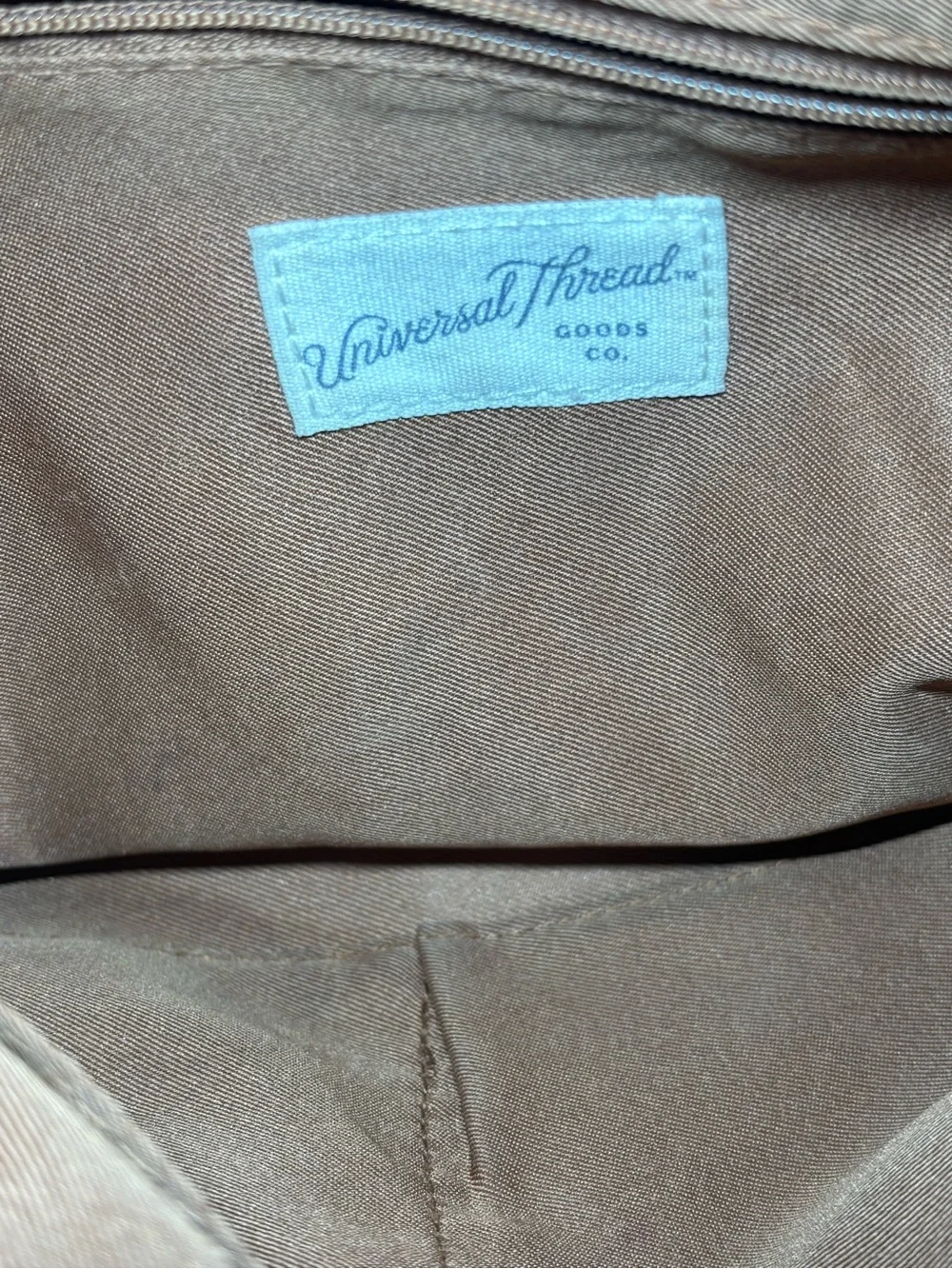 Universal Thread Classic Leather Tote Bag in Cognac Brown